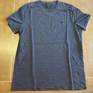Abercrombie & Fitch Navy Vintage V-Neck Burnout T-Shirt XL